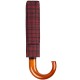 Купить Складной зонт Wood Classic S, красный в клетку с нанесением логотипа