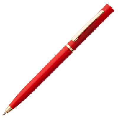 Купить Ручка шариковая Euro Gold, красная с нанесением логотипа