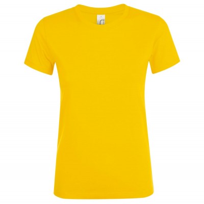Купить Футболка женская REGENT WOMEN, желтая с нанесением логотипа