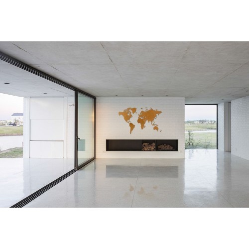 Купить Деревянная карта мира World Map Wall Decoration Large, коричневая с нанесением логотипа