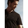 Купить Рубашка поло стретч мужская EAGLE, черная с нанесением логотипа