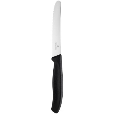 Купить Нож для овощей Victorinox Swiss Classic, черный с нанесением логотипа