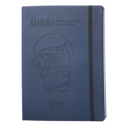 Купить Блокнот Freenote, в клетку, синий с нанесением логотипа