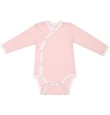 Боди детское Baby Prime, розовое с молочно-белым