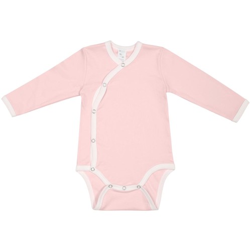 Купить Боди детское Baby Prime, розовое с молочно-белым с нанесением логотипа
