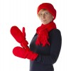 Купить Комплект Unit Fleecy: шарф, шапка, варежки, красный с нанесением логотипа
