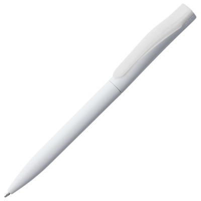 Купить Ручка шариковая Pin, белая с нанесением логотипа