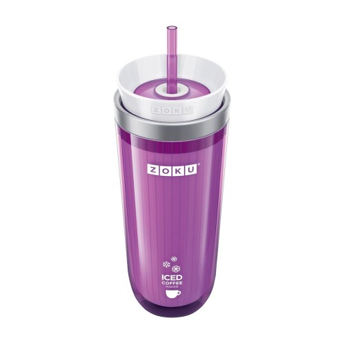Купить Стакан для охлаждения напитков Iced Coffee Maker, фиолетовый с нанесением логотипа