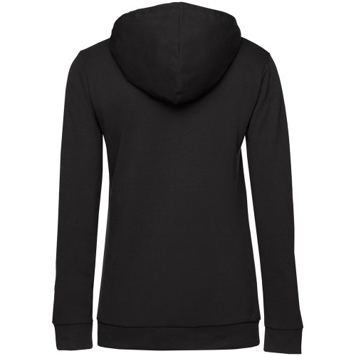 Купить Толстовка с капюшоном женская Hoodie, черная с нанесением логотипа