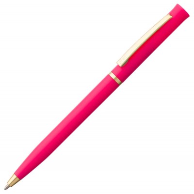 Купить Ручка шариковая Euro Gold, розовая с нанесением логотипа