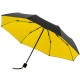 Купить Зонт складной с защитой от УФ-лучей Sunbrella, желтый с черным с нанесением логотипа