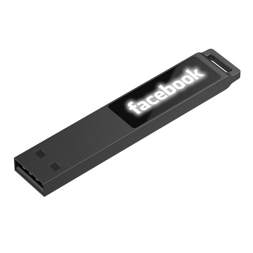 Купить Флешка markBright Black с белой подсветкой, 32 Гб с нанесением логотипа