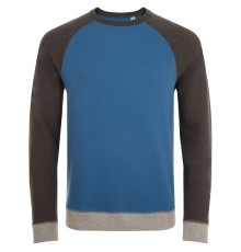 Толстовка унисекс SANDRO, синяя с черным меланжем