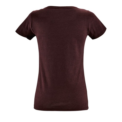 Купить Футболка женская REGENT FIT WOMEN, бордовый меланж с нанесением логотипа
