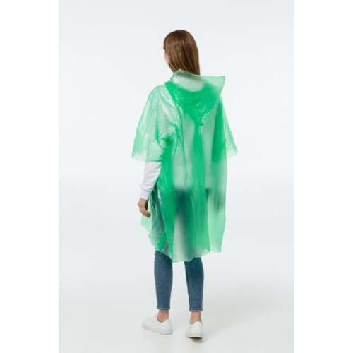Купить Дождевик-пончо RainProof, зеленый с нанесением логотипа