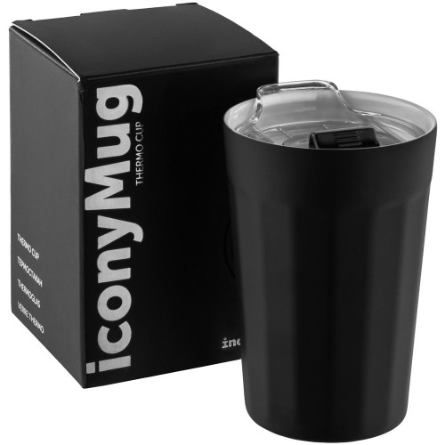 Купить Термостакан iconyMug, черный с нанесением логотипа