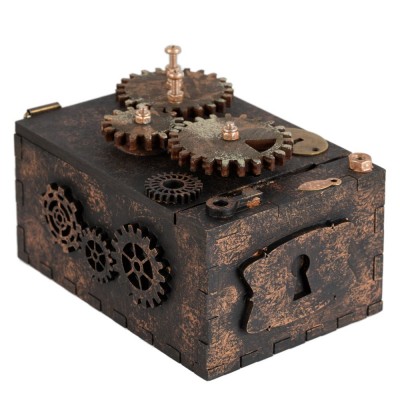 Купить Шкатулка с секретом Gearbox, малая с нанесением