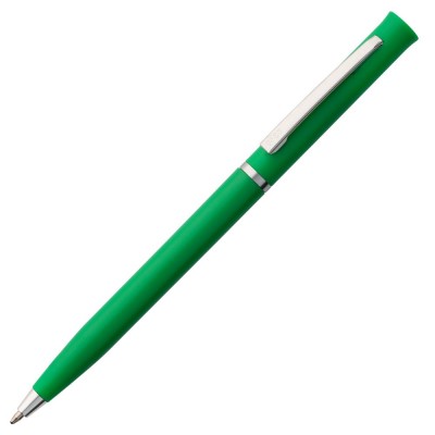 Купить Ручка шариковая Euro Chrome, зеленая с нанесением логотипа
