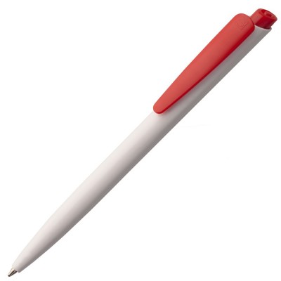 Купить Ручка шариковая Senator Dart Polished, бело-красная с нанесением