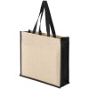 Купить Холщовая сумка для покупок Bagari с черной отделкой с нанесением логотипа