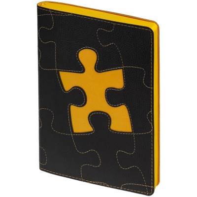 Купить Ежедневник «Управление персоналом», недатированный, черно-желтый с нанесением логотипа