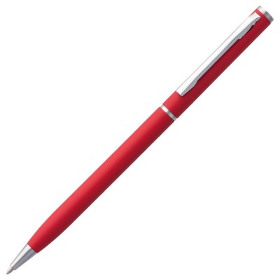Купить Ручка шариковая Hotel Chrome, ver.2, матовая красная с нанесением