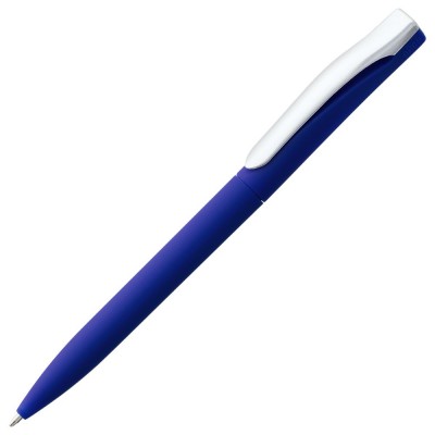 Купить Ручка шариковая Pin Soft Touch, синяя с нанесением