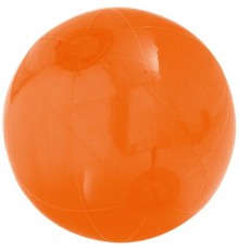 Надувной пляжный мяч Sun and Fun, полупрозрачный оранжевый