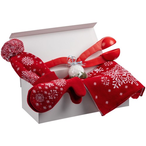 Купить Набор Let It Snow, красный с нанесением логотипа