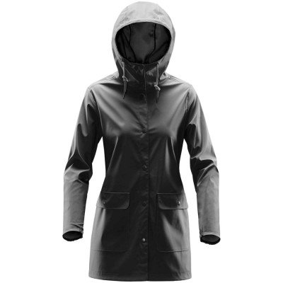 Купить Дождевик женский Squall, черный с нанесением