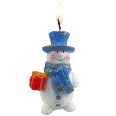 Купить Свеча «Снеговик» с нанесением