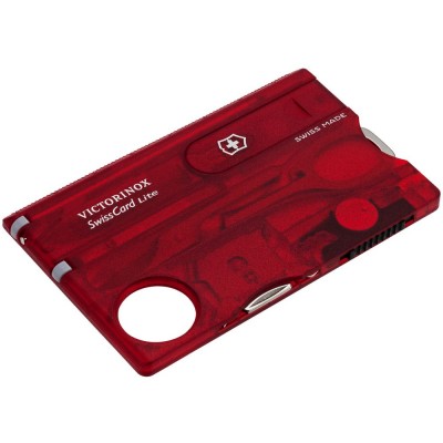 Купить Набор инструментов SwissCard Lite, красный с нанесением