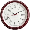 Купить Часы настенные Flat Circle, бордовые с нанесением логотипа