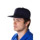 Купить Бейсболка Unit Snapback с прямым козырьком, темно-синяя с нанесением логотипа