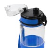 Купить Бутылка для воды Fata Morgana, прозрачная с синим с нанесением логотипа