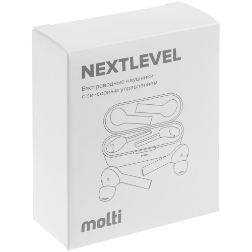 Купить Беспроводные наушники Nextlevel, белые с нанесением логотипа