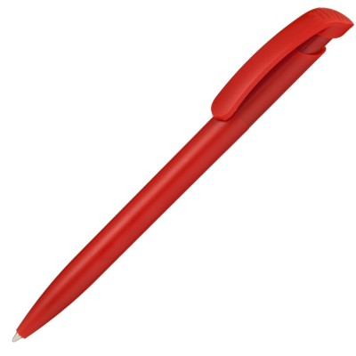 Купить Ручка шариковая Clear Solid, красная с нанесением логотипа