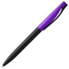 Купить Ручка шариковая Pin Fashion, черно-фиолетовый металлик с нанесением логотипа