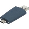 Купить Флешка Pebble universal, USB 3.0, серо-синяя, 32 Гб с нанесением логотипа