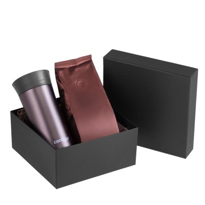 Купить Набор Tonus: термостакан и кофе, коричневый с нанесением логотипа