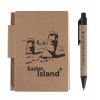 Купить Мини-блокнот Eco Light c ручкой с черными элементами с нанесением логотипа