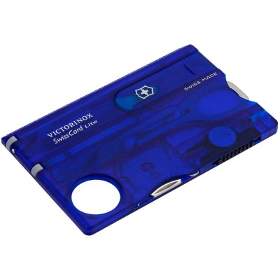 Купить Набор инструментов SwissCard Lite, синий с нанесением