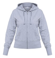 Толстовка женская Hooded Full Zip серый меланж