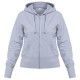 Купить Толстовка женская Hooded Full Zip серый меланж с нанесением логотипа