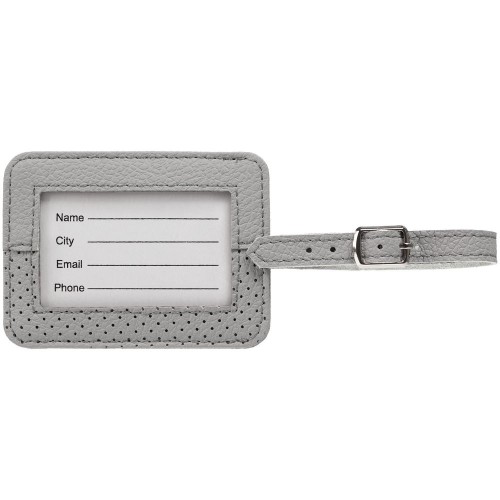 Купить Багажная бирка dotMODE, серая с нанесением логотипа