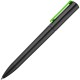 Купить Ручка шариковая Split Black Neon, черная с зеленым с нанесением логотипа
