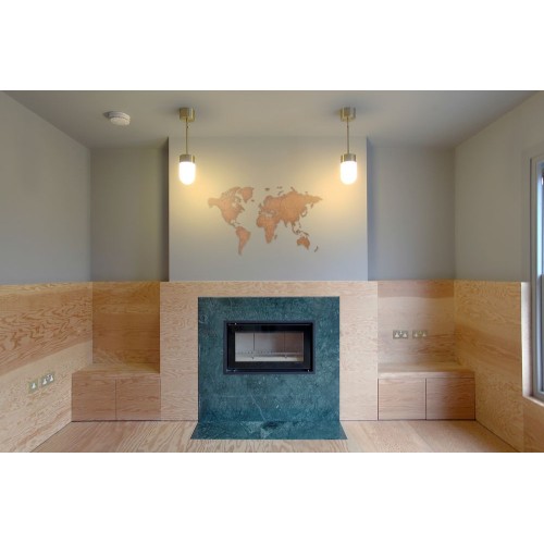 Купить Деревянная карта мира World Map Wall Decoration Small, коричневая с нанесением логотипа