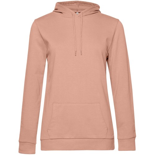 Купить Толстовка с капюшоном женская Hoodie, бежевая (nude) с нанесением логотипа