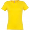 Купить Футболка женская MISS 150, желтая с нанесением логотипа