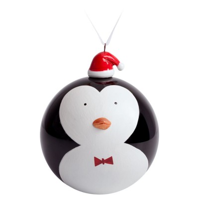 Купить Елочный шар с фигуркой «Новогодний пингвин», 9 см с нанесением